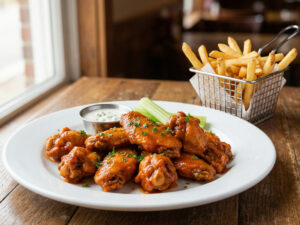 10 Wings + Fries + free Can Soda