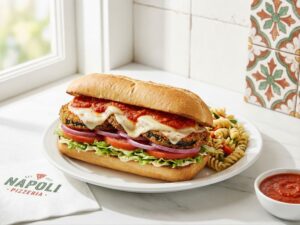 Eggplant Parm + salad