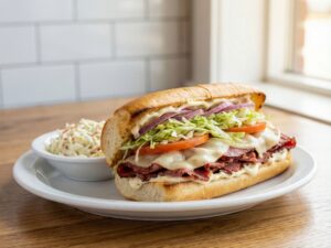 Hot Pastrami + salad