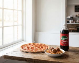 #4 - 14" Cheese Pizza + Spagheti And meatball + (1) 2 Liter Soda