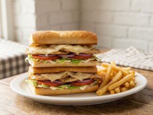 Triple Decker Chicken + fries