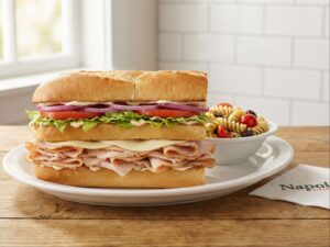 Triple Decker Turkey And Bacon + salad
