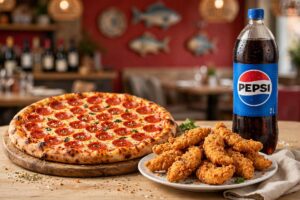 #10 - 16" Pizza 1 Topping + 10 Fingers + (1) 2 Liter Soda