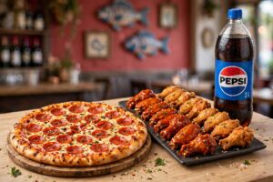 #13 - 16" Specialty Pizza + 20 Wings + (1) 2 Liter Soda