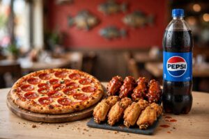 #16 - 14" Pizza + 1 Topping+ 10 Wings + (1) 2 Liter Soda