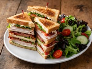 Triple Decker Turkey + Salad