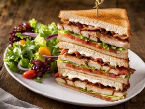Triple Decker Chicken & Bacon + Salad