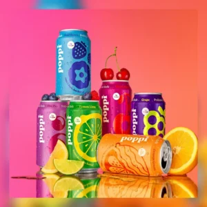 Poppi 12 oz cans in assorted flavors